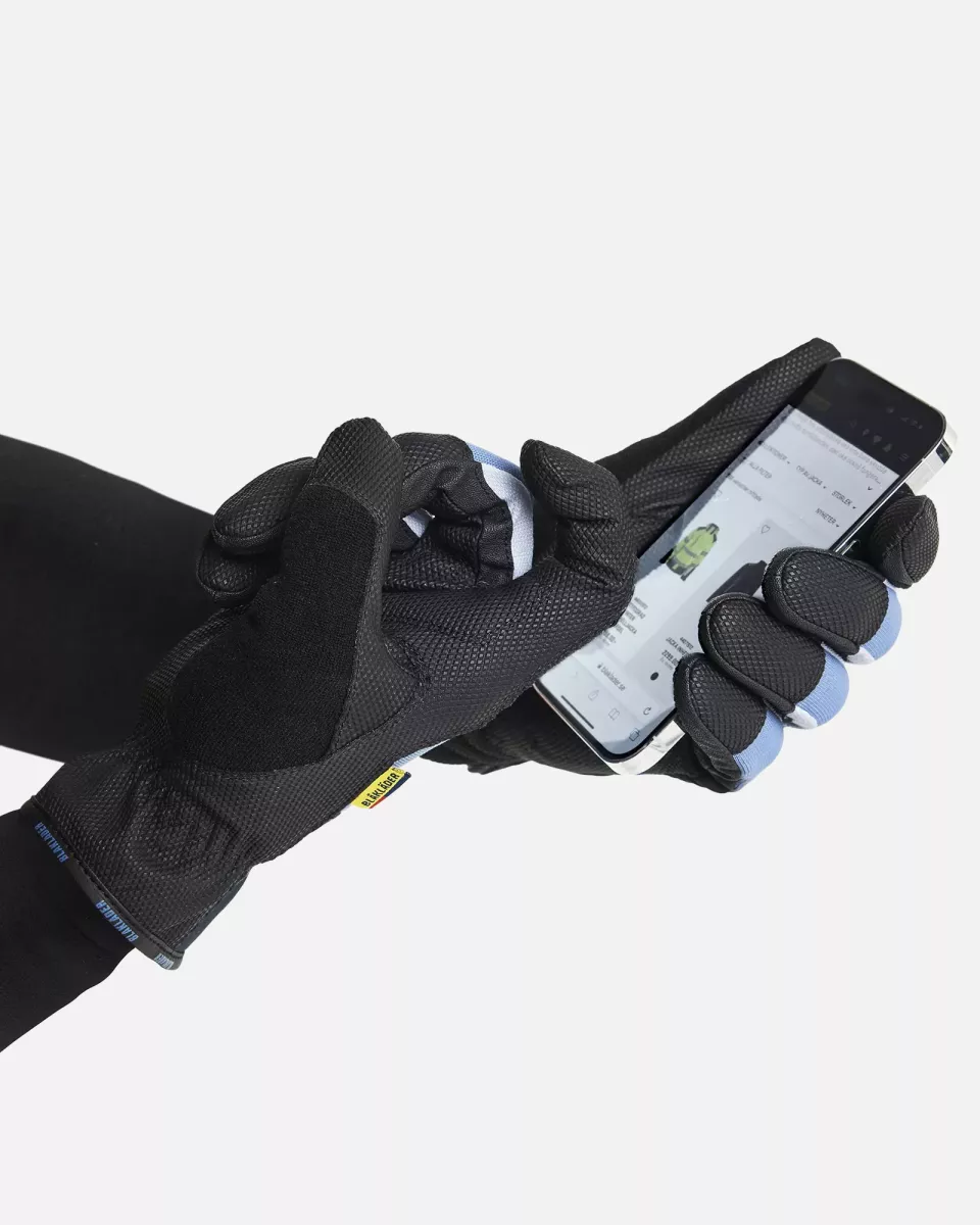 Blaklader 285014159982, Supreme Strong Work Glove, Black/Blue, image 4, gallery thumbnail