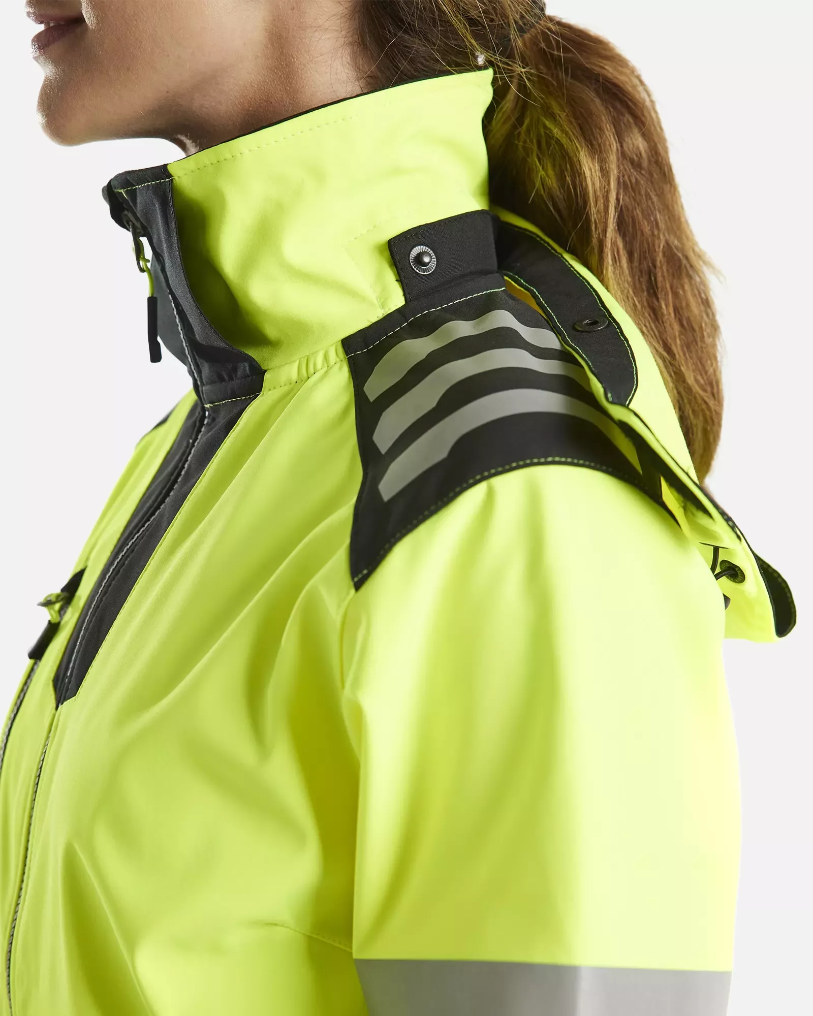 Blaklader 479125133399, High Vis Women's Softshell Jacket, Yellow/Black, image 6