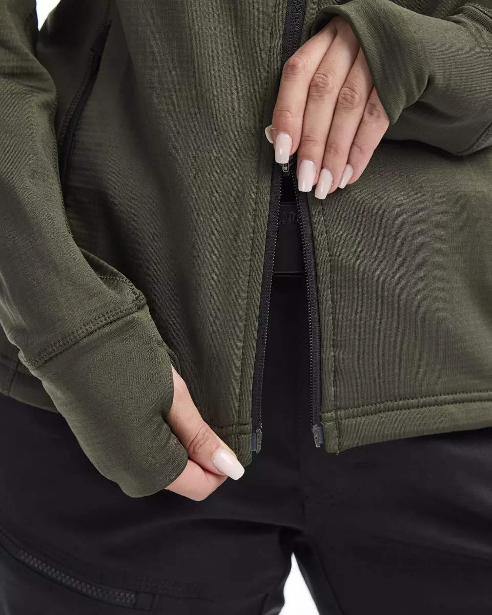 Blåkläder 474525394209, STRIKER Women's Fleece Jacket, Forest Green, image 7, gallery thumbnail