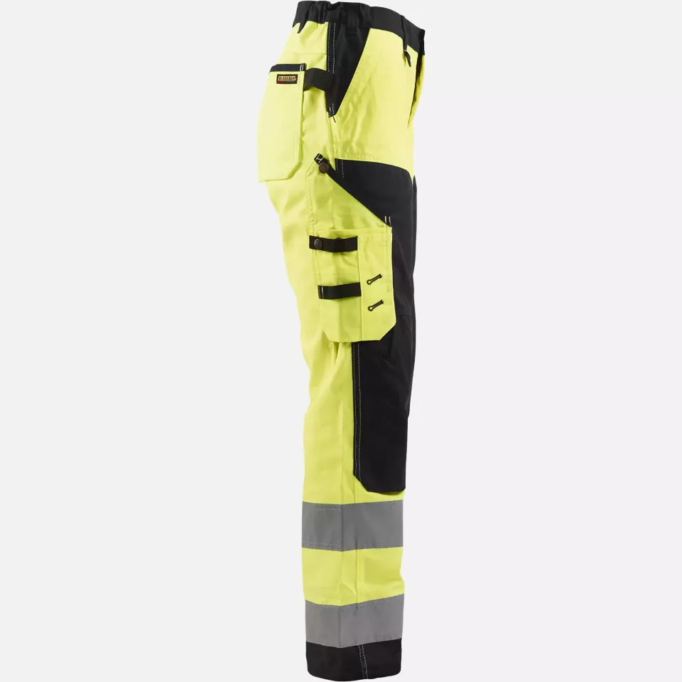 Blaklader 715518113399, High Vis Women's Work Trousers, Yellow/Black, image 2, gallery thumbnail