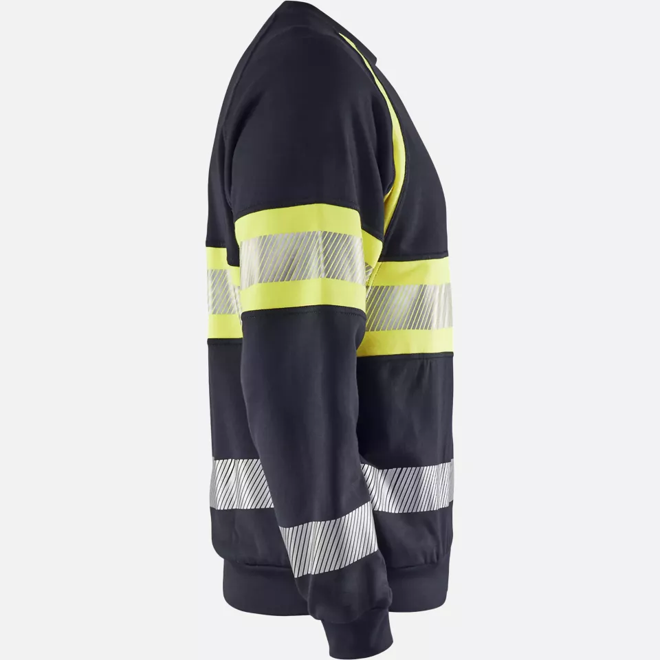 Blaklader 345917628933, Multinorm Sweatshirt, Navy Blue/ Yellow, image 2, gallery thumbnail
