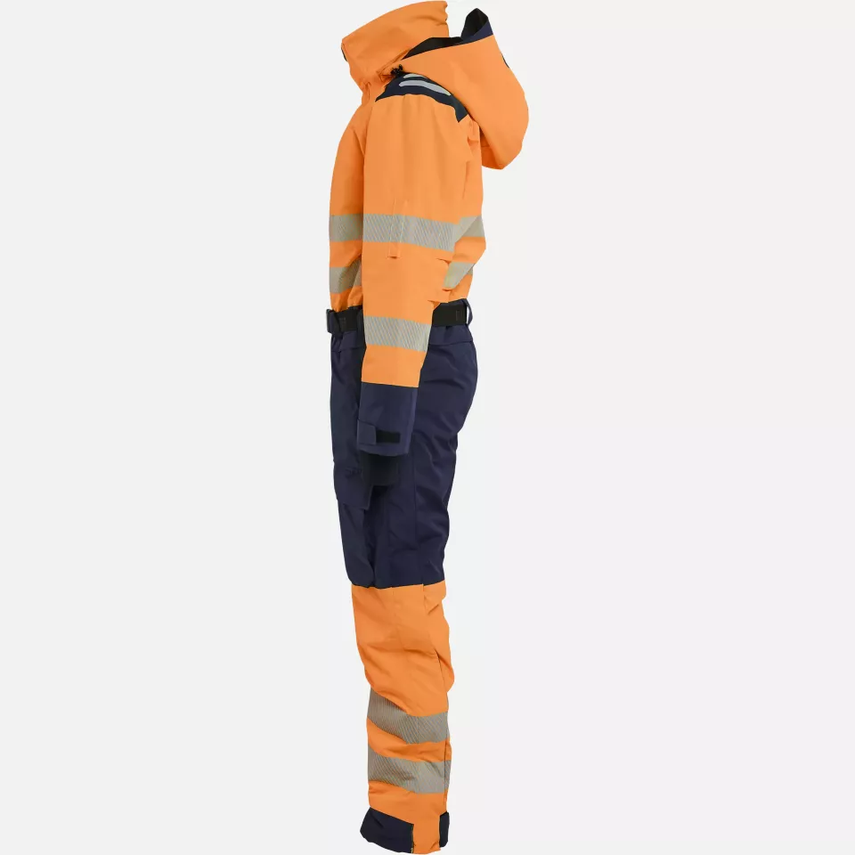 Blaklader 672619775389, Ladies Hi-Vis Winter Coverall, Hi-Vis Orange/Navy, image 3, gallery thumbnail