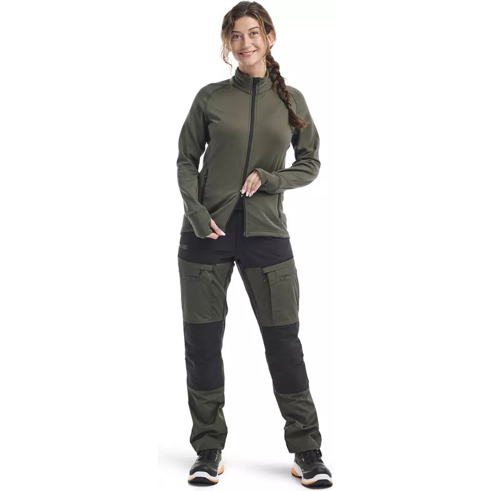 Blåkläder 474525394209, STRIKER Women's Fleece Jacket, Forest Green, image 6, gallery thumbnail