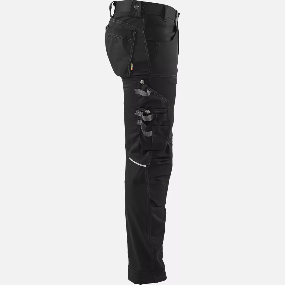 Blaklader 179918609900, Stretch Craftsman Work Trousers, Black, image 2, gallery thumbnail