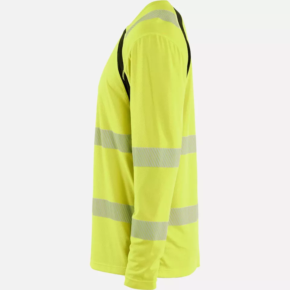 Blaklader 359910133399, High Vis UV Protection Long Sleeve Shirt, Yellow/Black, image 3, gallery thumbnail