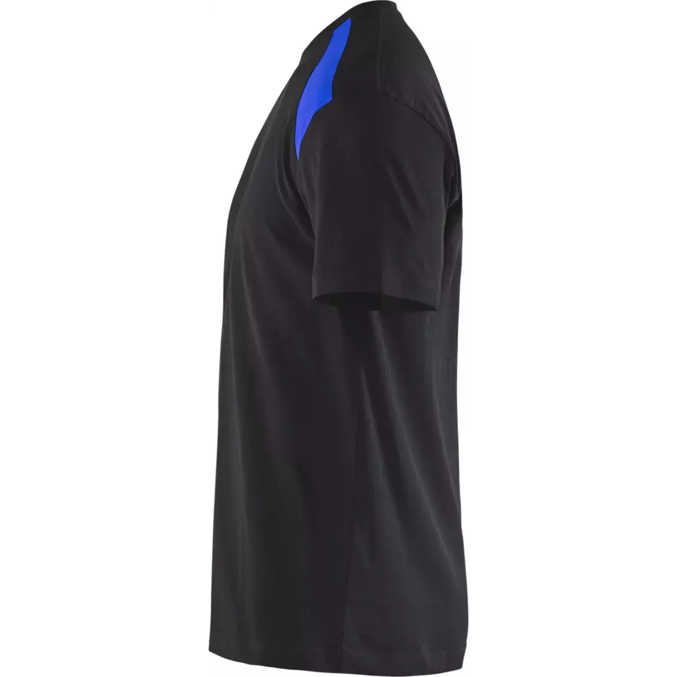 Blåkläder 337910429985, T-Shirt, Black/Cornflower Blue, image 3, gallery thumbnail