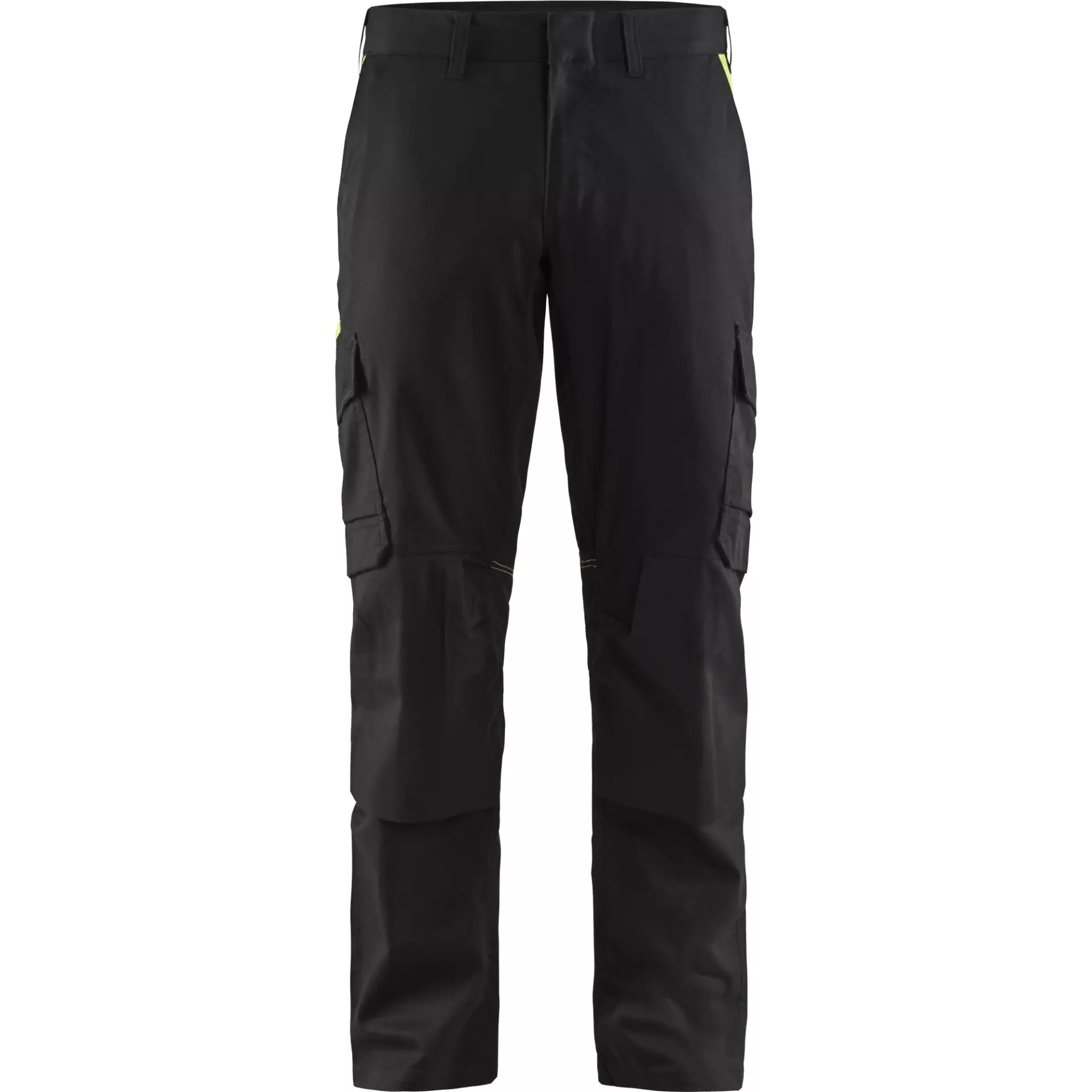 Blaklader 144818329933, Industrie Stretch Arbeitshose mit Kniepolstertaschen, Schwarz/Gelb