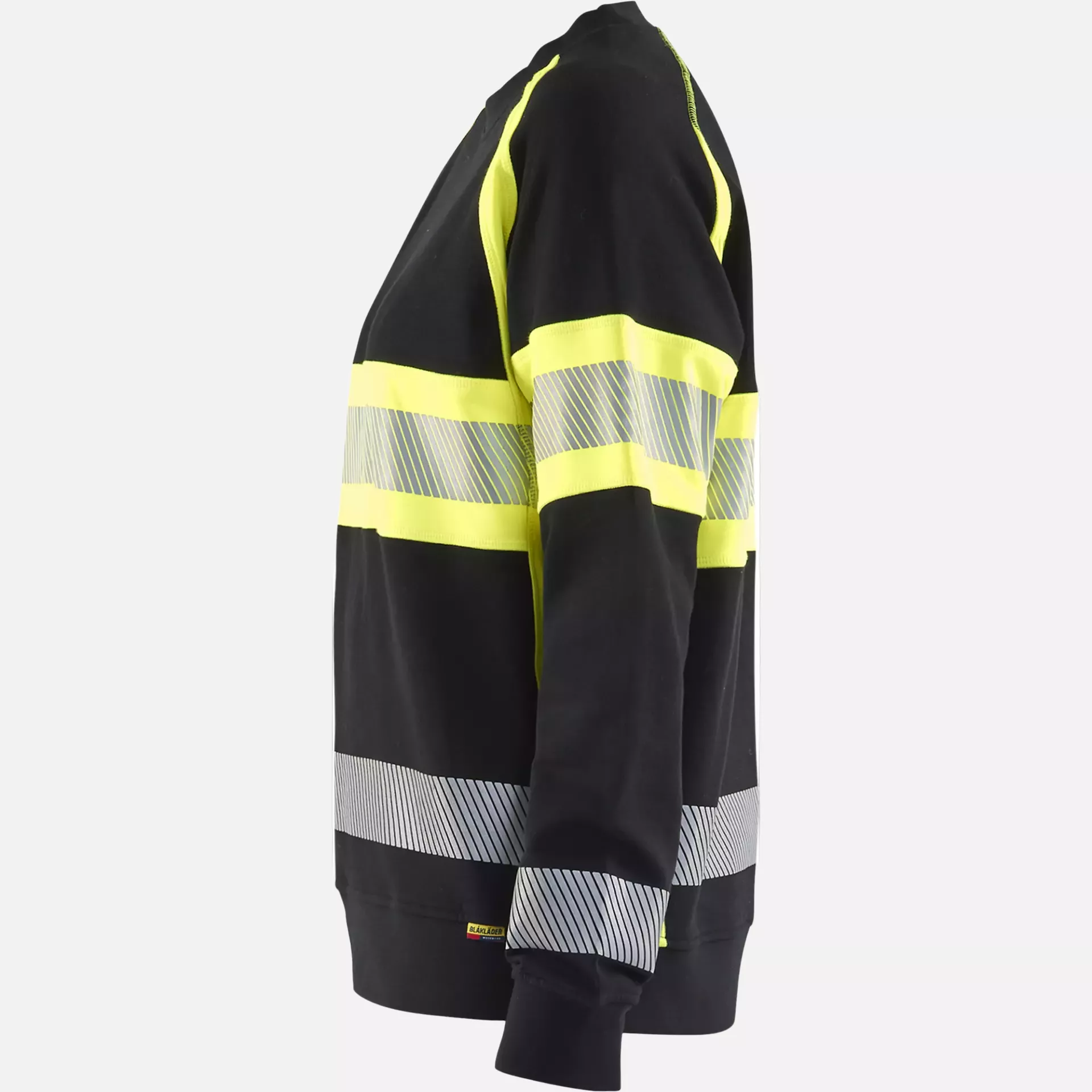 Blaklader 340911589933, High Vis Women's Sweatshirt, Black/Yellow, image 3
