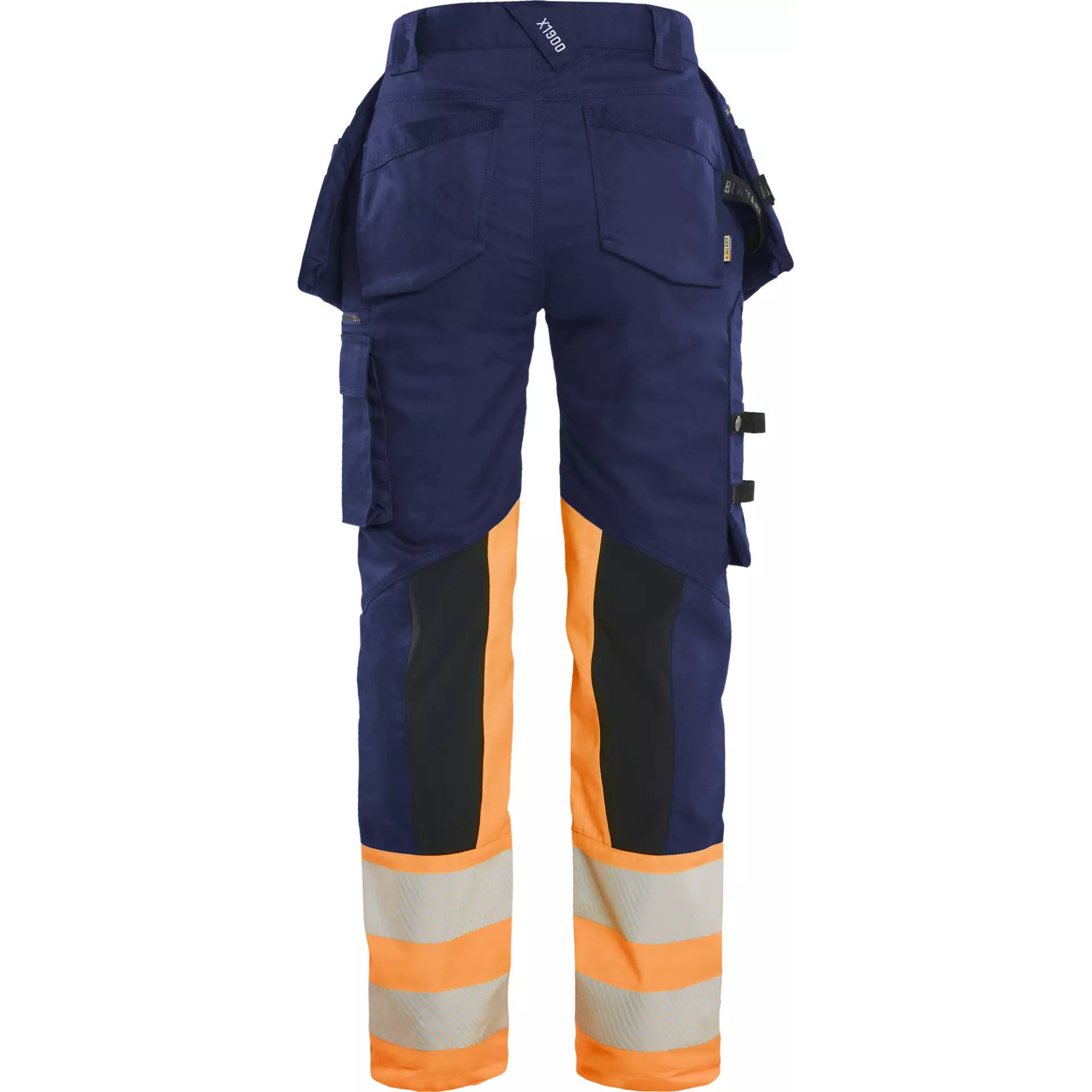 Blaklader 703011498953, High Vis Ladies Stretch Trousers, Navy/Orange, image 3