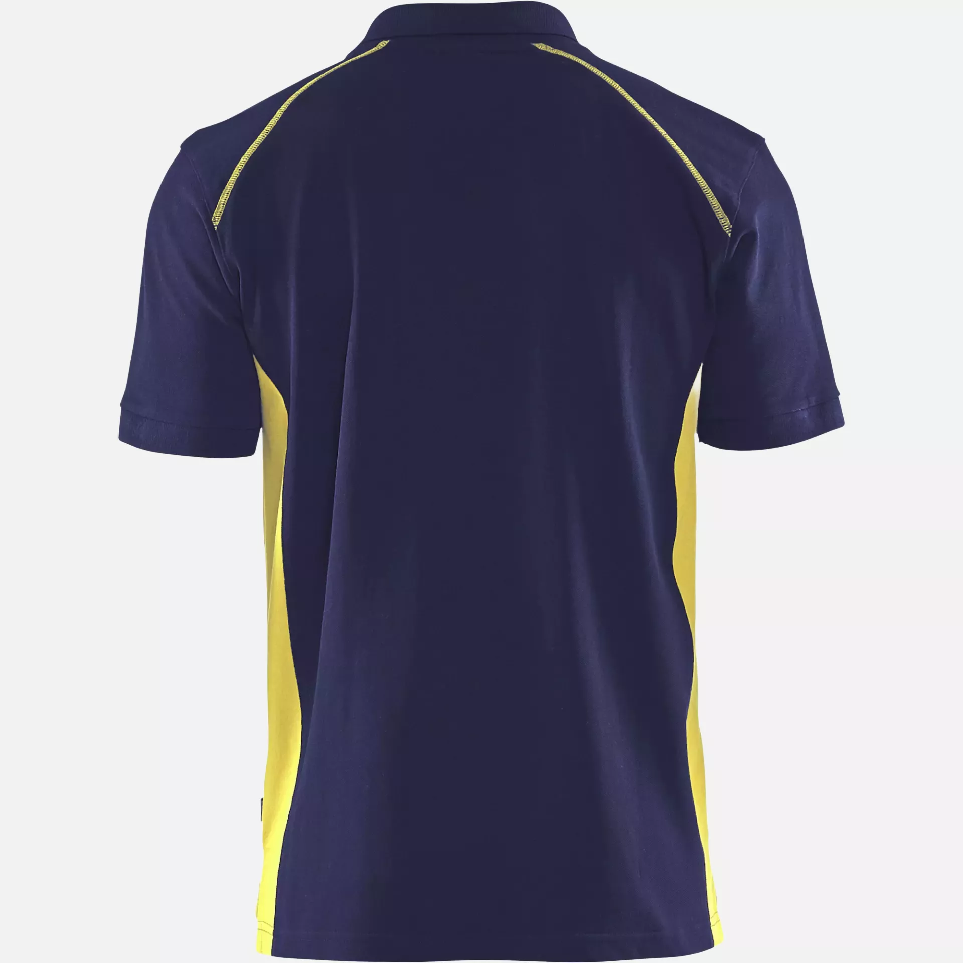 Blaklader 332410508933, Polo Shirt, Navy Blue/ Yellow, image 4