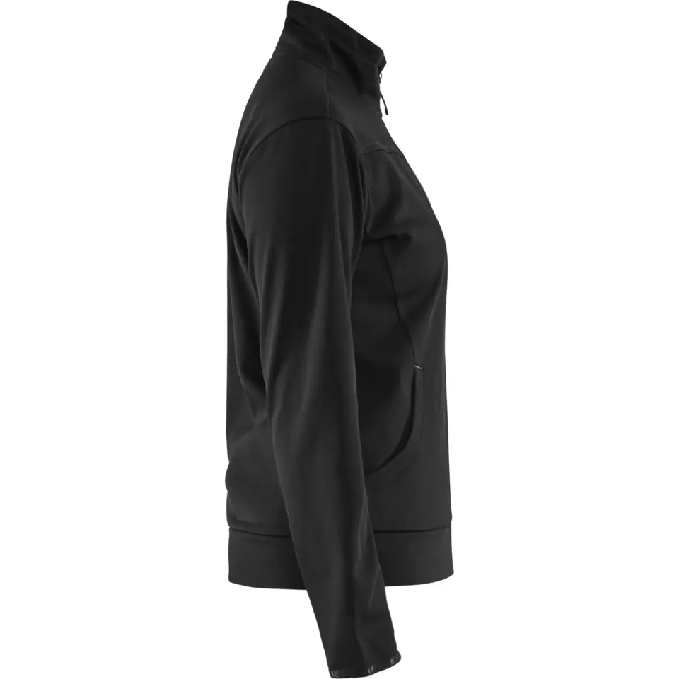 Blåkläder 339425269998, Ladies Zip Sweatshirt, Black/Dark Grey, image 2, gallery thumbnail