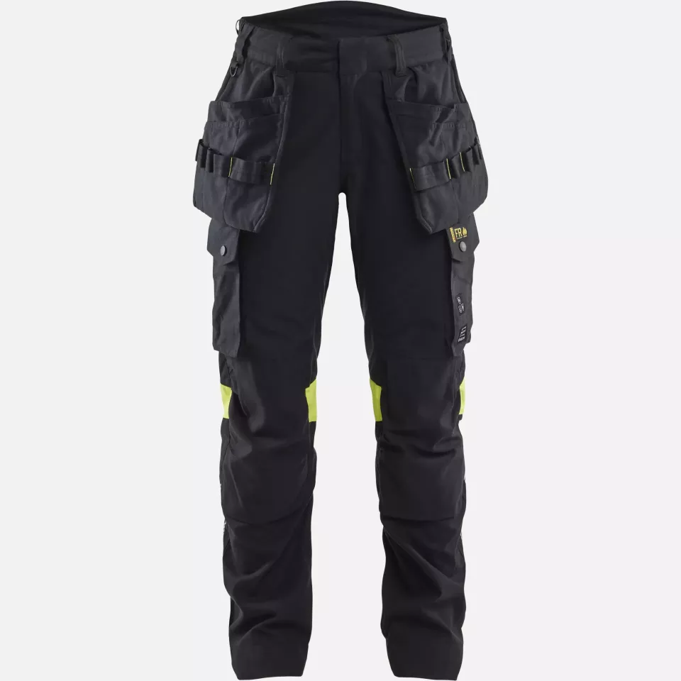 Blaklader 710815129933, Damen Handwerker Arbeitshose, Schwarz/Gelb, image 1, gallery thumbnail