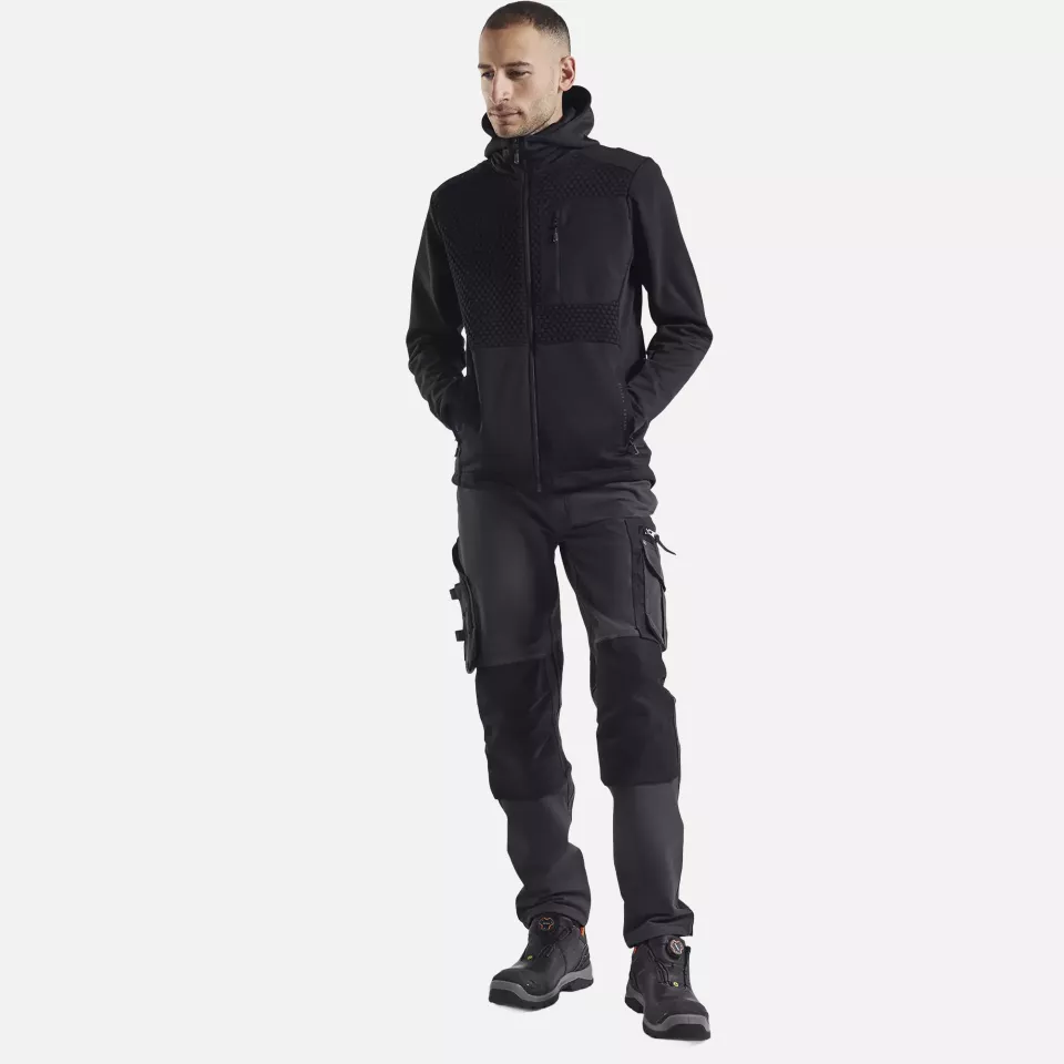 Blaklader 354025269900, Hooded Sweatshirt with Zipper, Black, image 5, gallery thumbnail