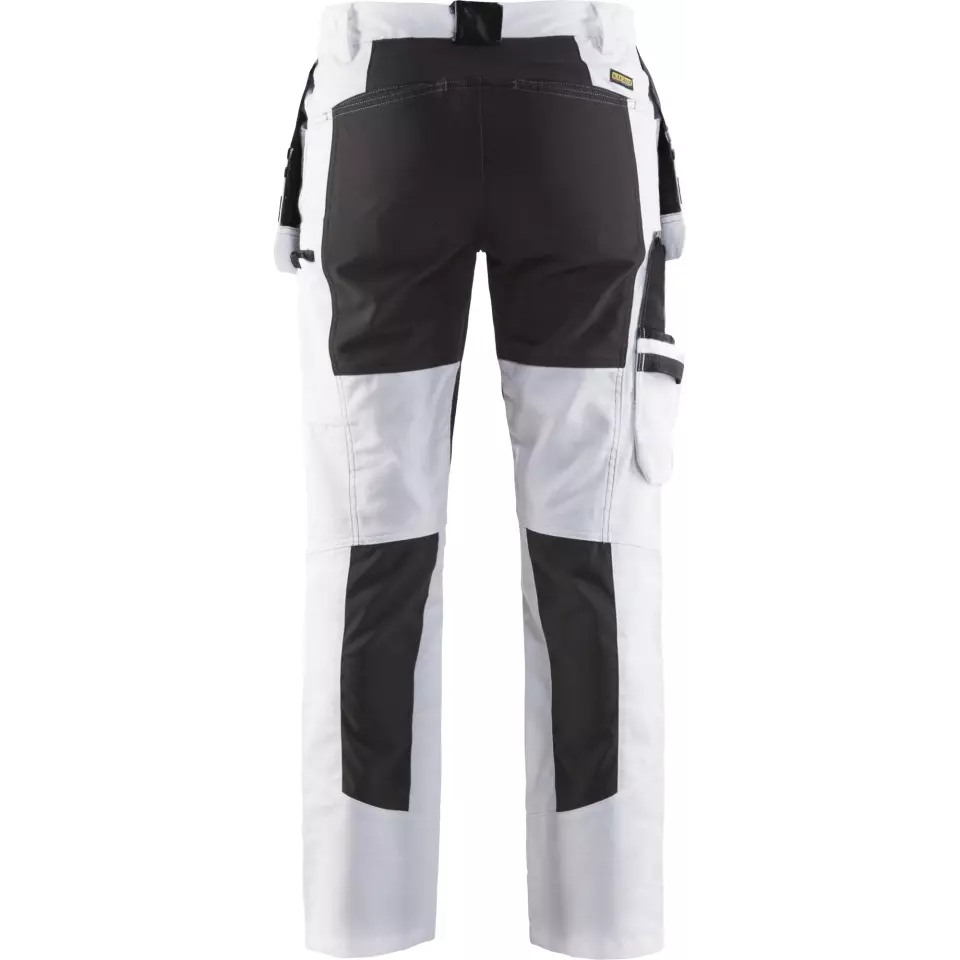 Blåkläder 791010001099, Ladies Painters Trousers with Stretch Inserts, White/Black, image 4, gallery thumbnail