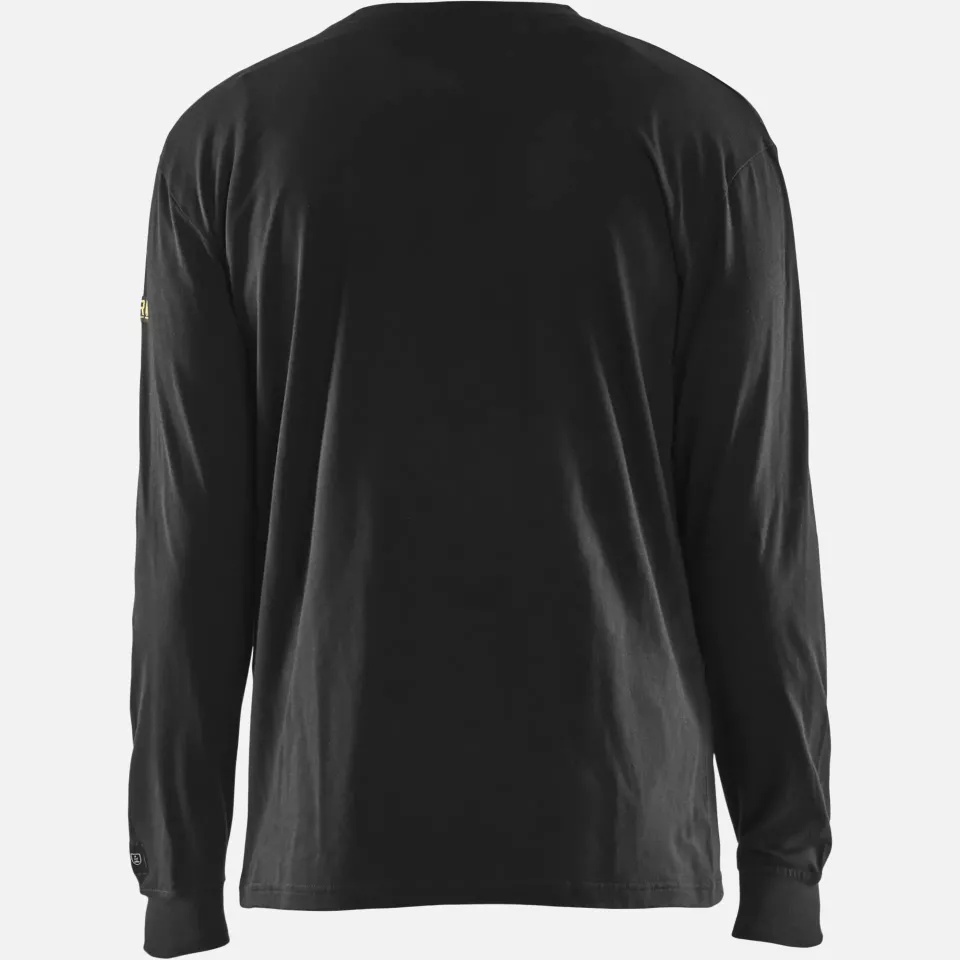 Blaklader 348317379900, Flame Resistant Long Sleeve Shirt, Black, image 4, gallery thumbnail