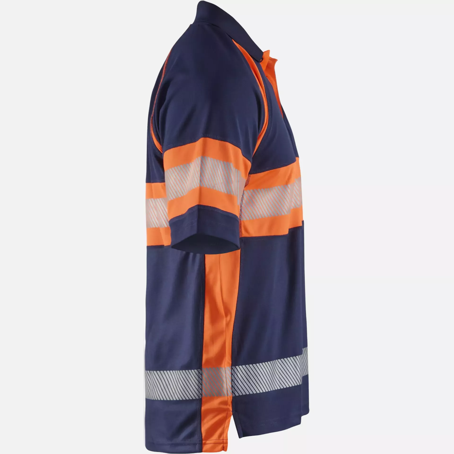 Blaklader 333810518953, High Vis UV Protection Polo Shirt, Navy Blue/Orange, image 2