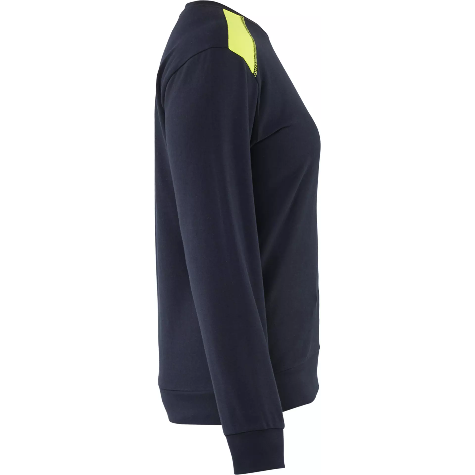 Blåkläder 340811588633, Women's Sweatshirt, Dark Navy/Yellow, image 2