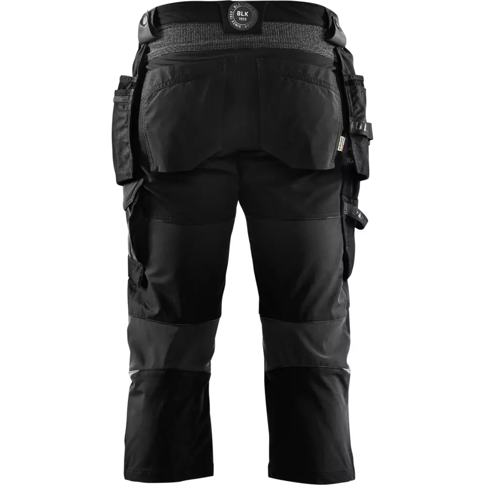 Blaklader 152116459998, 4-Way Stretch Craftsman Pirate Trousers, Black/Dark Grey, image 4, gallery thumbnail
