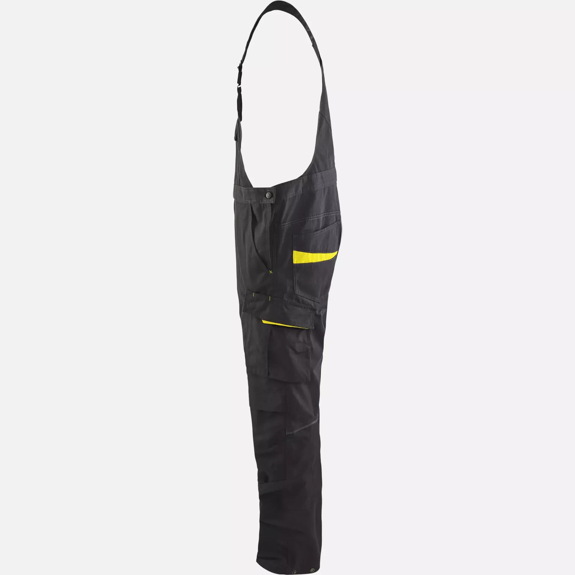 Blaklader 269513309933, Stretch Bib and Brace, Black/Yellow, image 2