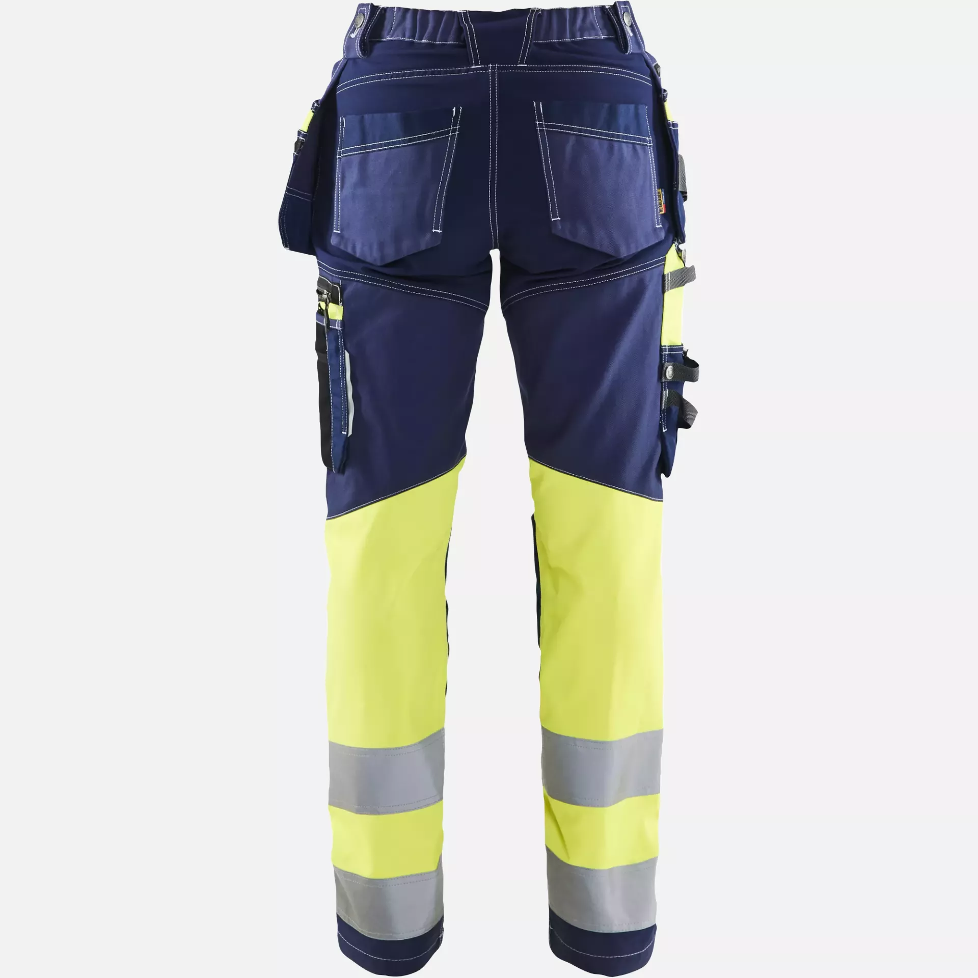 Blaklader 719613708833, High Vis Ladies Stretch Work Trousers, Navy Blue/Yellow, image 4