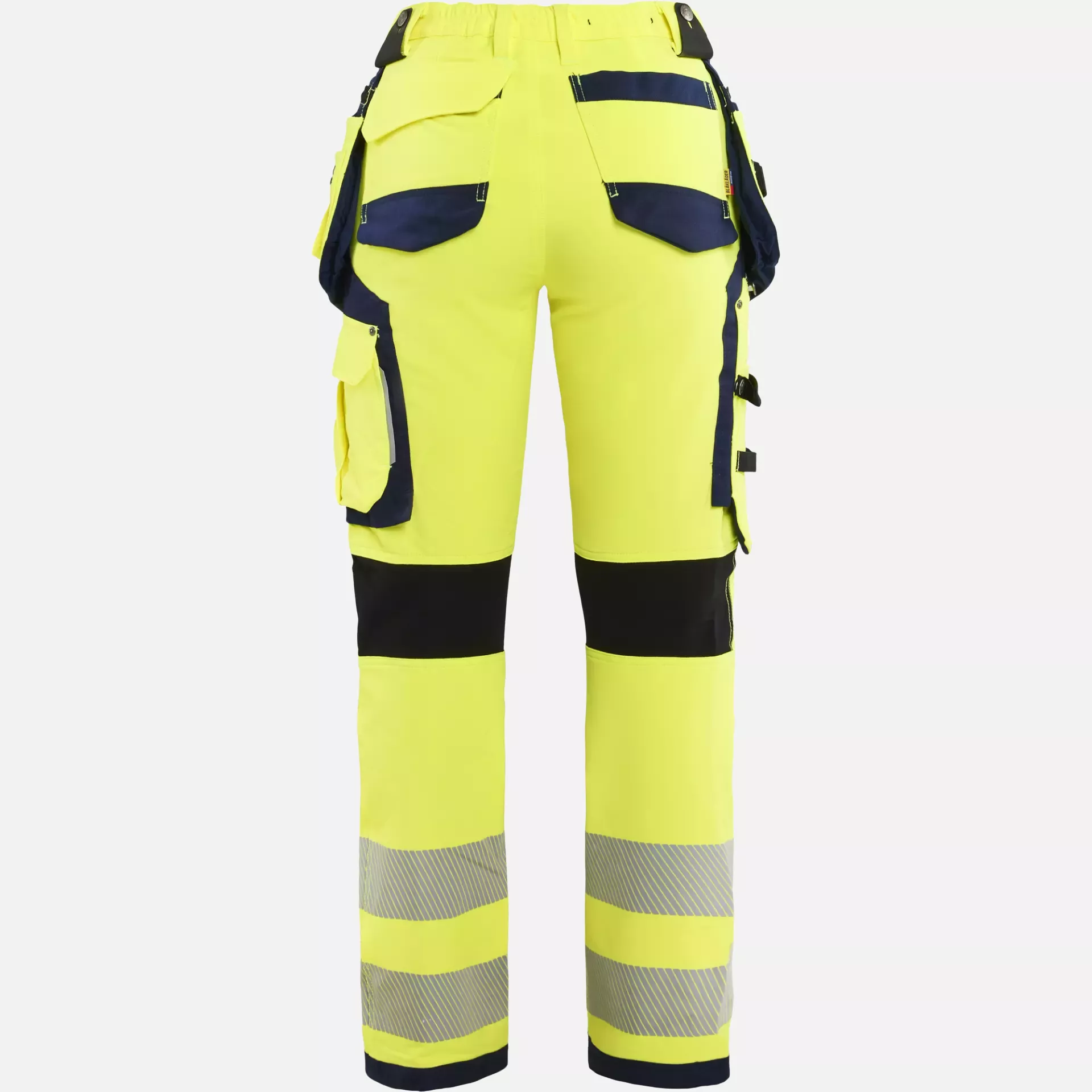 Blaklader 719716423389, High Vis Ladies 4-Way Stretch Work Trousers, Yellow/Navy Blue, image 4