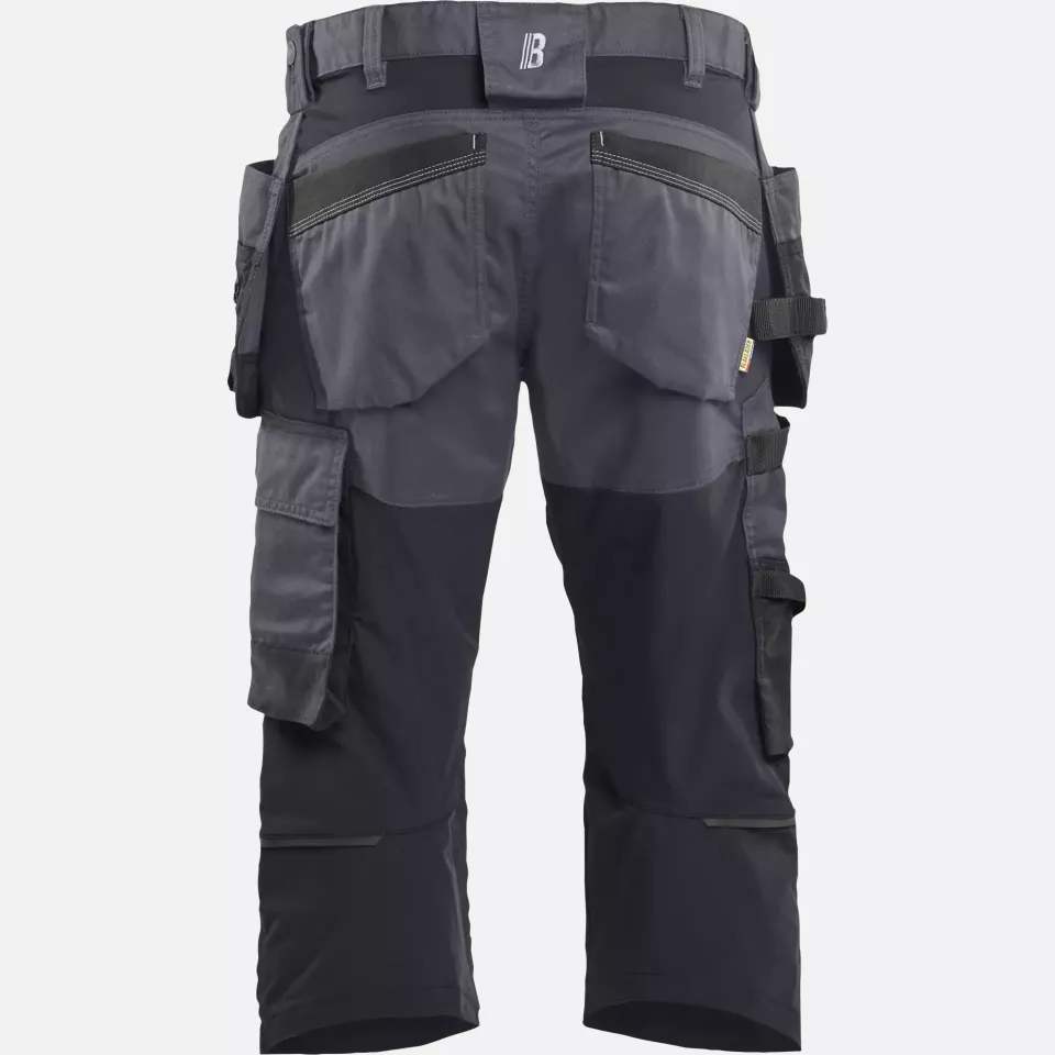 Blaklader 175418329600, Stretch Craftsman Pirate Shorts, Mid Grey, image 4, gallery thumbnail