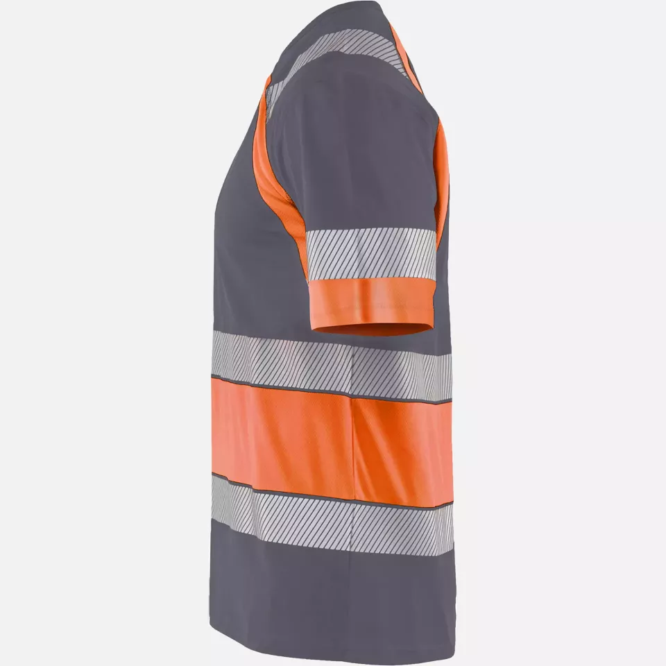 Blaklader 342110309653, High Vis T-Shirt, Mittelgrau/Orange, image 3, gallery thumbnail
