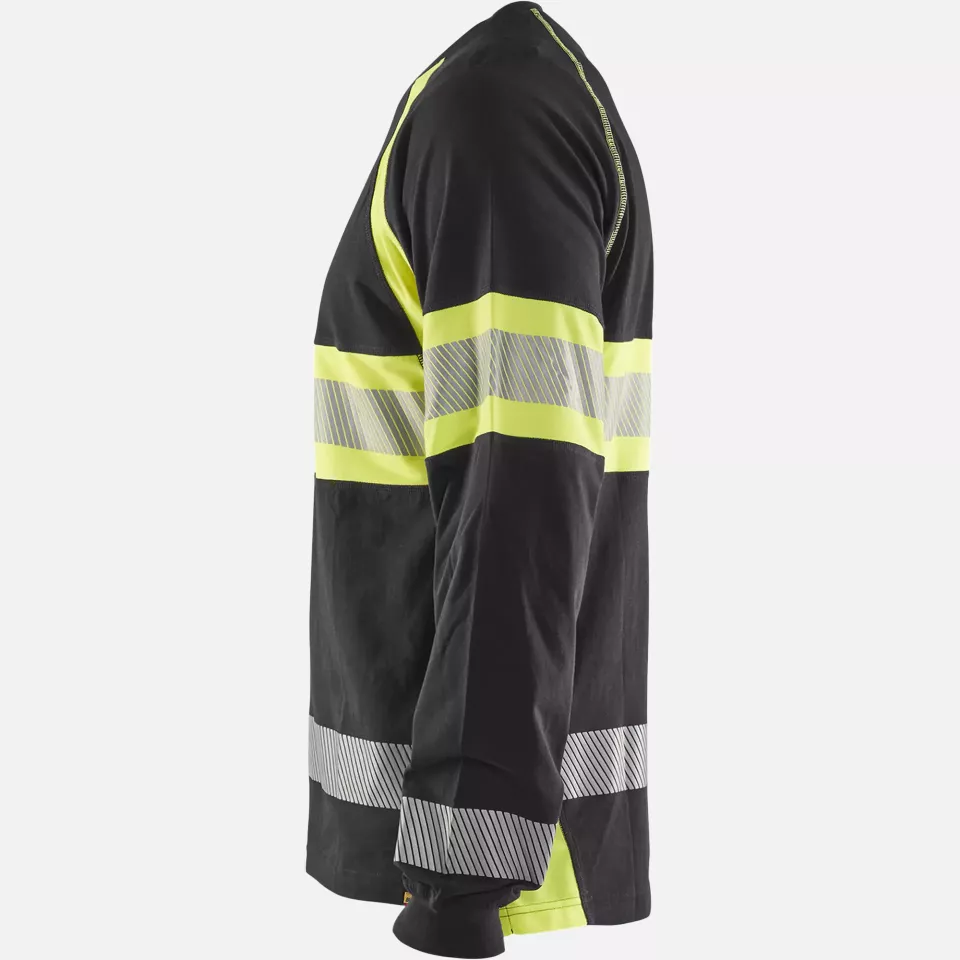Blaklader 351010309933, Long Sleeve High Vis Shirt, Black/Yellow, image 2, gallery thumbnail