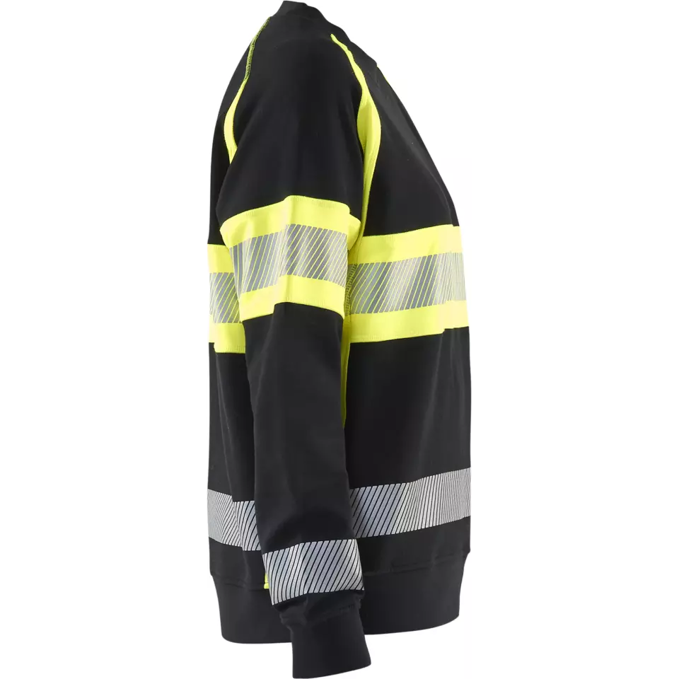 Blåkläder 340911589933, High Vis Women's Sweatshirt, Black/Yellow, image 2, gallery thumbnail