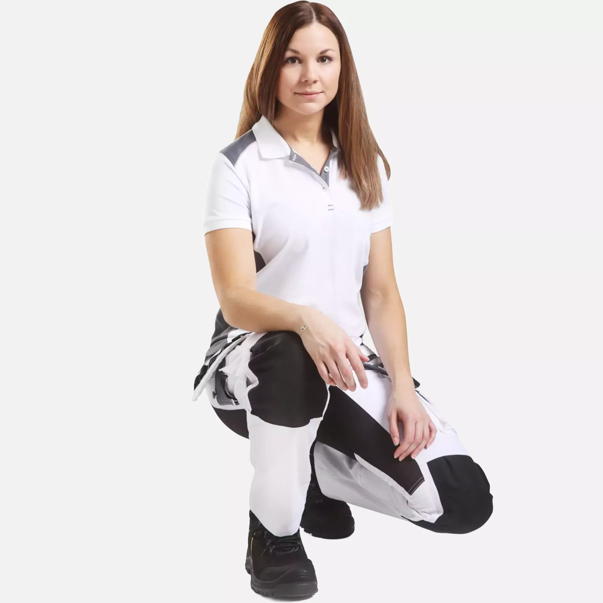 Blaklader 791010001099, Ladies Painters Trousers with Stretch Inserts, White/Black, image 6