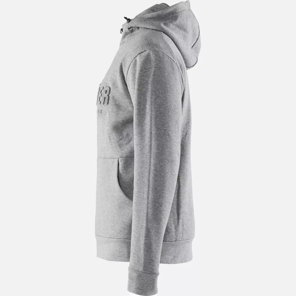 Blaklader 356011579000, 3D Women's Hooded Sweatshirt, Grey Melange, image 3, gallery thumbnail
