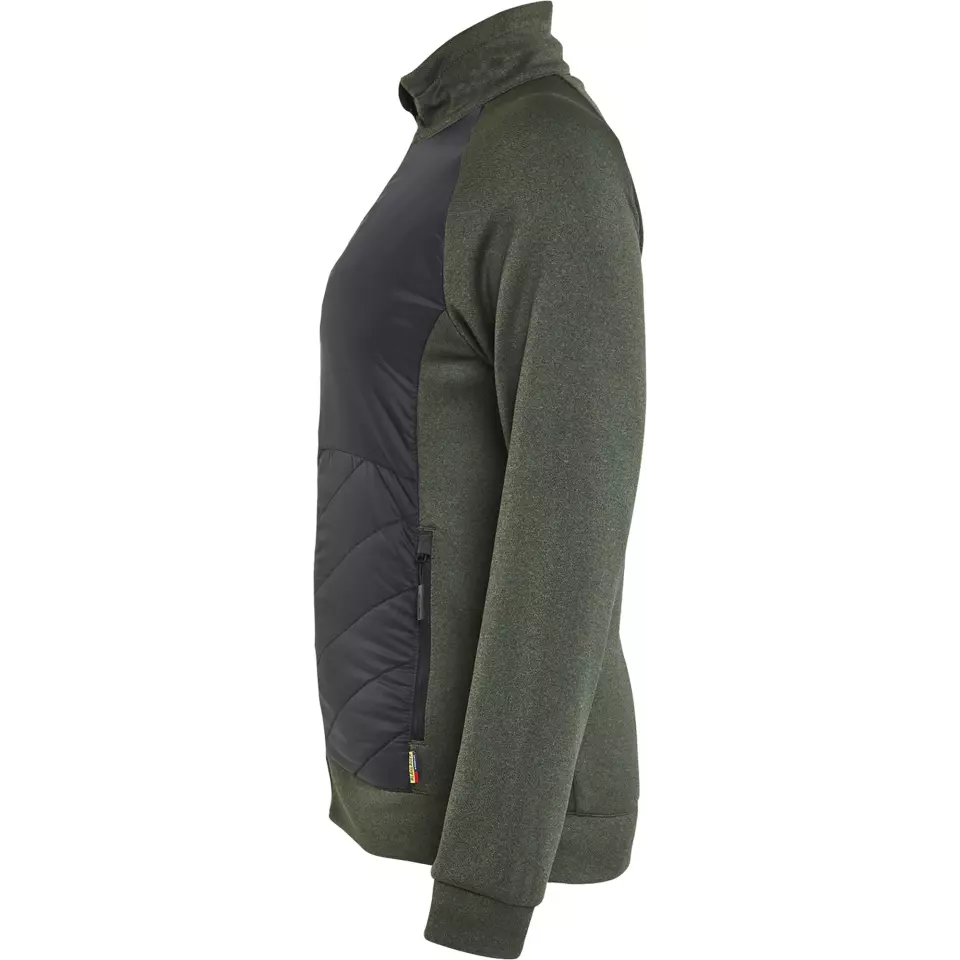 Blåkläder 341925334199, Ladies Hybrid Sweatshirt, Autumn Green/Black, image 3, gallery thumbnail