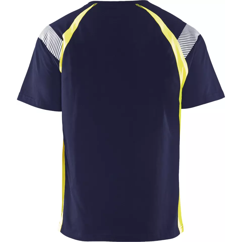 Blaklader 333210308833, T-Shirt, Marineblau/Gelb, image 4, gallery thumbnail