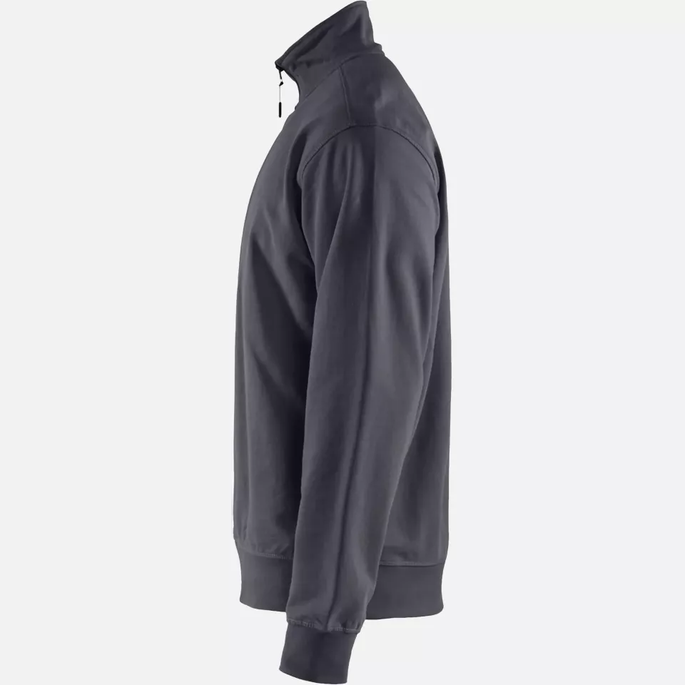 Blaklader 336911589600, Half-Zip Sweatshirt, Medium Grey, image 3, gallery thumbnail