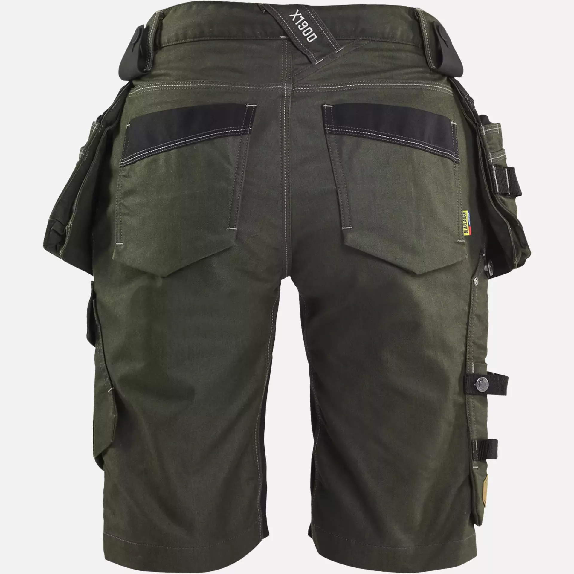 Blaklader 799211414298, X1900 Ladies Stretch Craftsman Shorts, Forest Green/Black, image 4