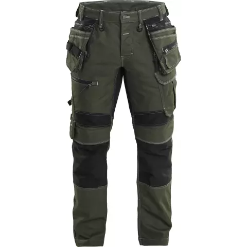 Blåkläder X1900 Stretch Craftsman Work Trousers, Forest Green/Black