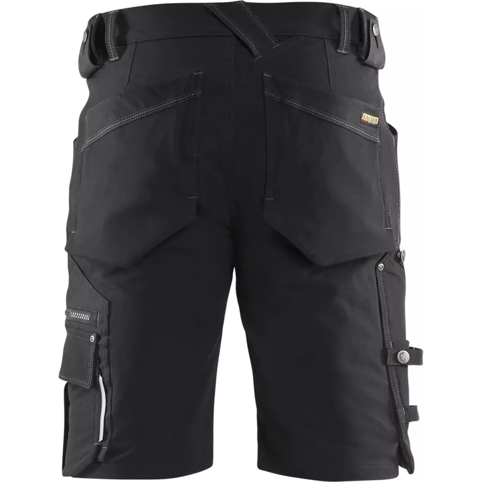 Blaklader 198716449900, X1900 4-Way Stretch Craftsman Shorts, Black, image 4, gallery thumbnail