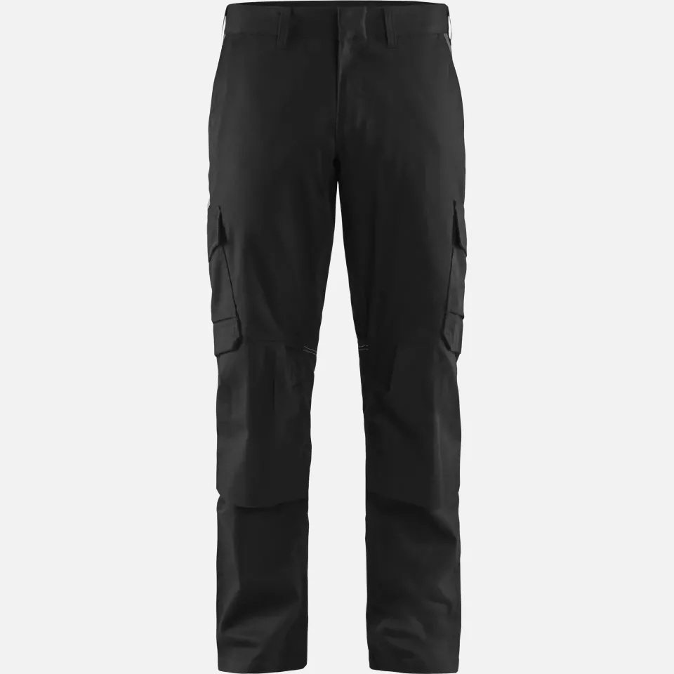 Blaklader 144818329998, Industrie Stretch Arbeitshose mit Kniepolstertaschen, Schwarz/Dunkelgrau, image 1, gallery thumbnail