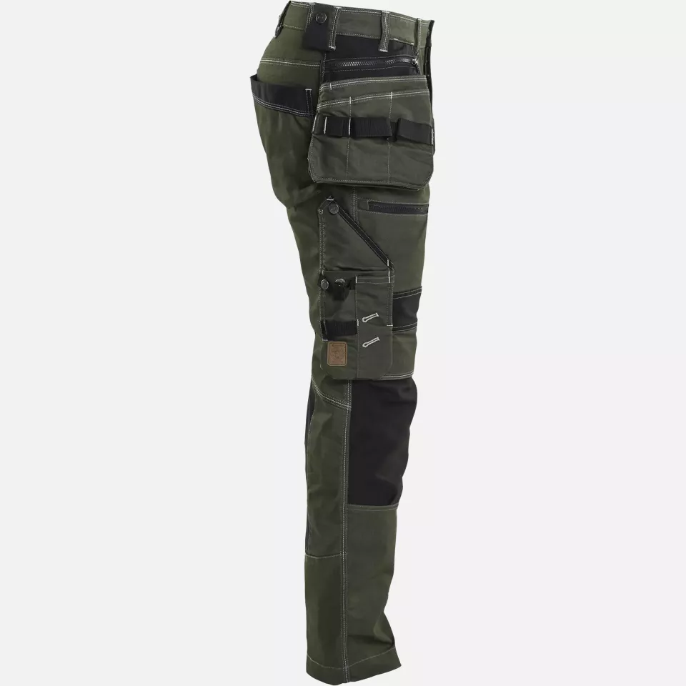 Blaklader 199011414298, X1900 Stretch Handwerker Arbeitshose, Waldgrün/Schwarz, image 2, gallery thumbnail