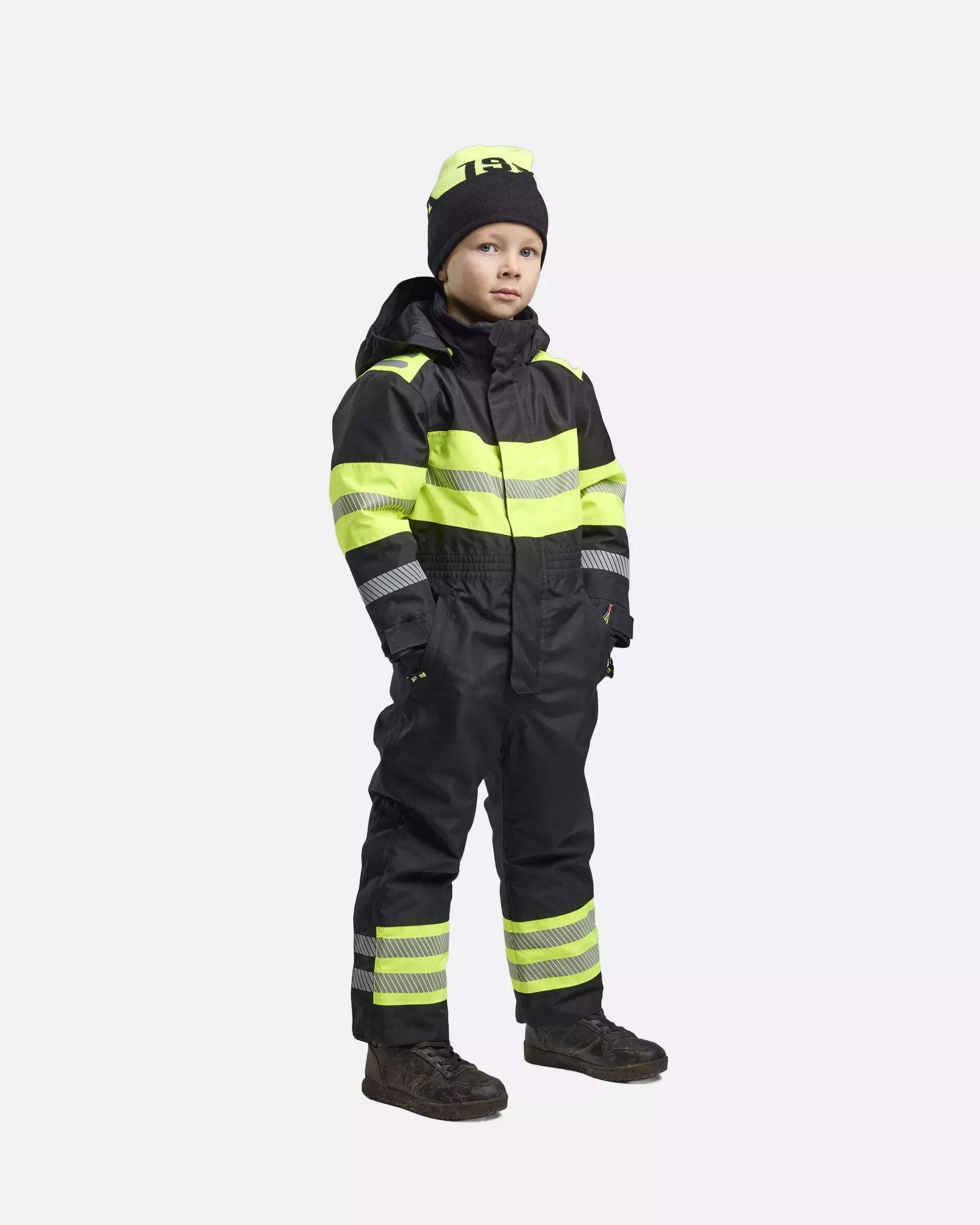 Blaklader 521519779933, Kids Winter Coverall, Black/High Vis Yellow, image 5