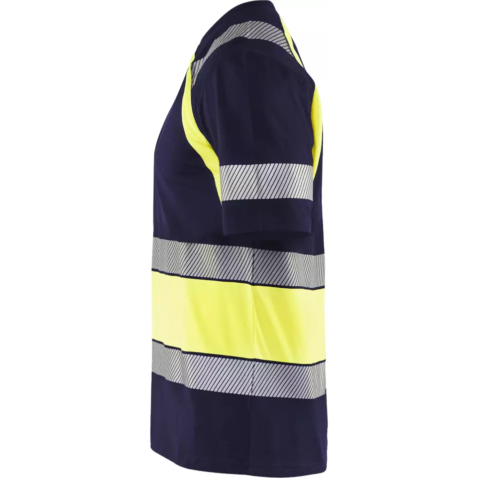 Blåkläder 342110308833, High Vis T-Shirt, Navy/Yellow, image 3, gallery thumbnail
