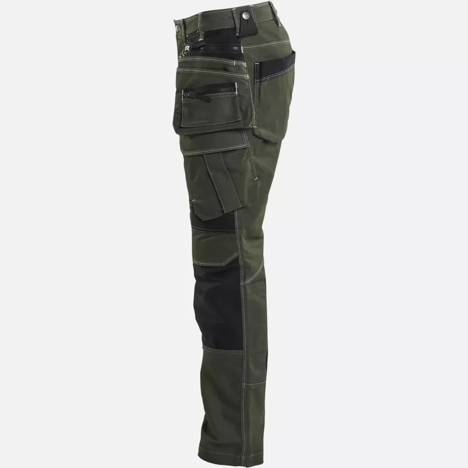 Blaklader 199011414298, X1900 Stretch Handwerker Arbeitshose, Waldgrün/Schwarz, image 3, gallery thumbnail