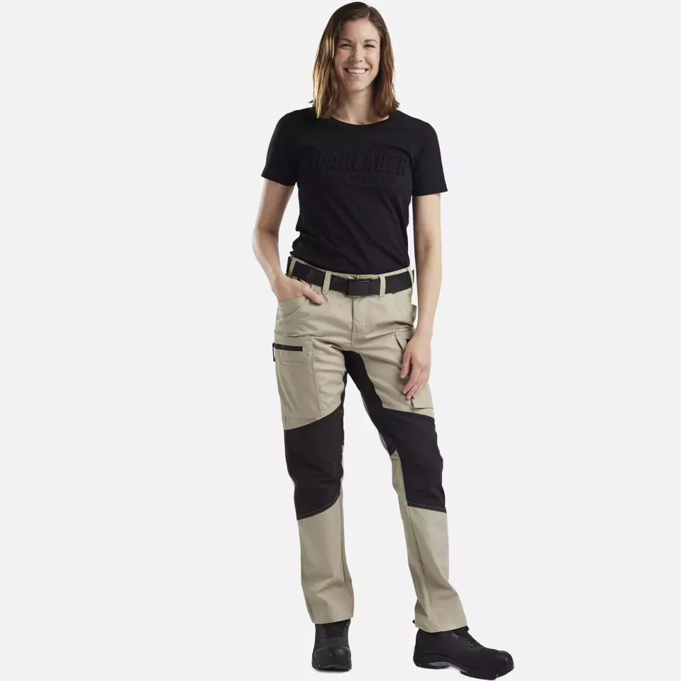 Blaklader 715918452799, Ladies Stretch Work Trousers, Stone Grey/Black, image 5, gallery thumbnail