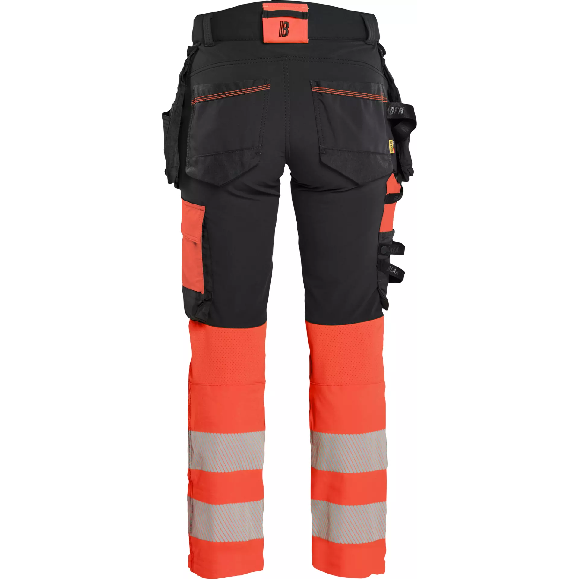 Blaklader 702516489955, High Vis Women's 4-Way Stretch Trousers, Black/High Vis Red, image 4