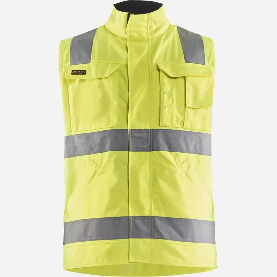 Blaklader 850518043389, High Vis Vest, Yellow/Navy Blue, image 1, gallery thumbnail