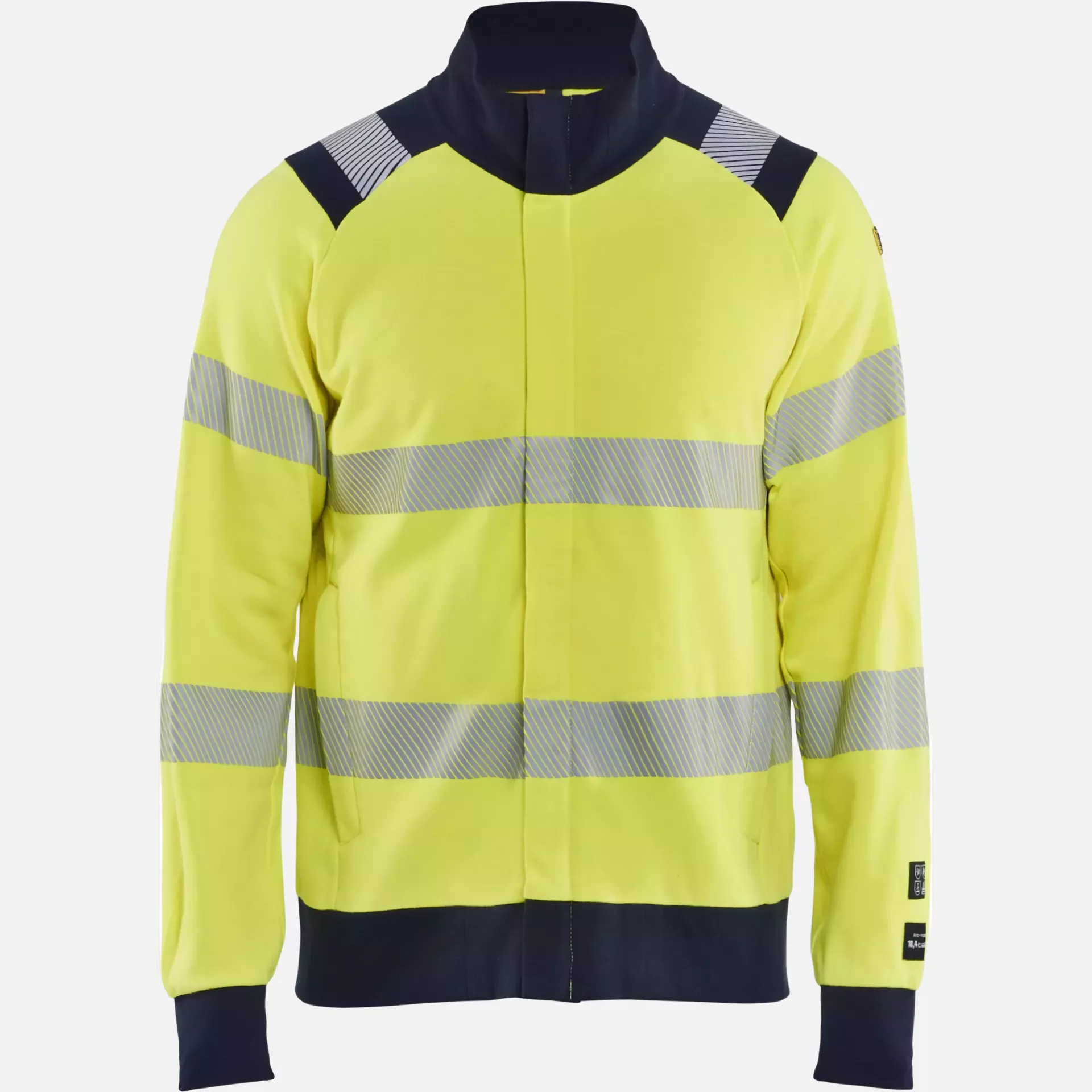 Blaklader 346117623389, Multinorm Sweatshirt with Zip, Yellow/Navy, image 1