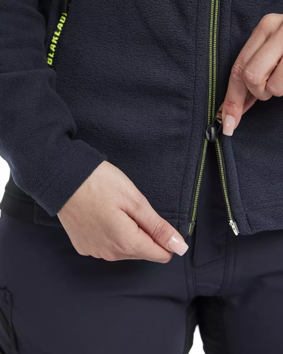Blaklader 476610108633, Damen Microfleece-Jacke, Dunkel Marineblau/Gelb, image 7, gallery thumbnail