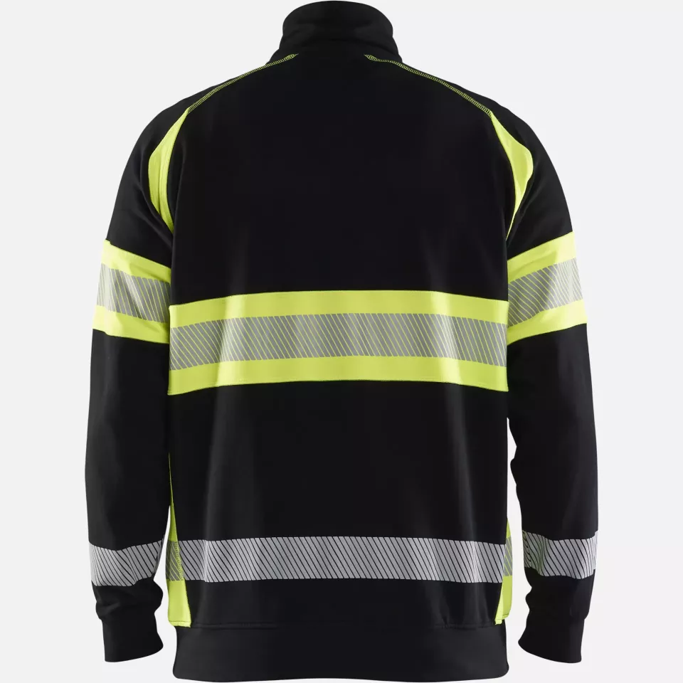 Blaklader 355311589933, High Vis Sweatshirt, Black/Yellow, image 4, gallery thumbnail