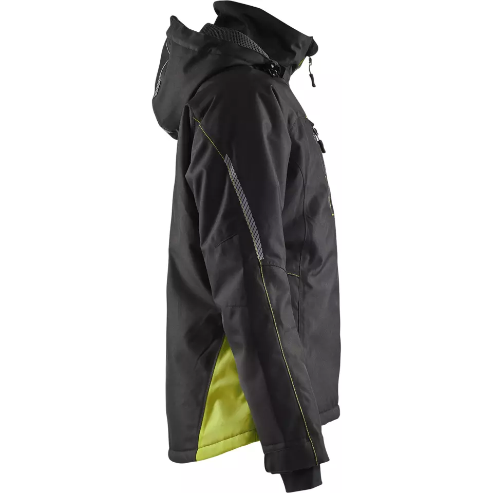 Blåkläder 497219779933, Women's Lined Lightweight Winter Jacket, Black/Yellow, image 2, gallery thumbnail