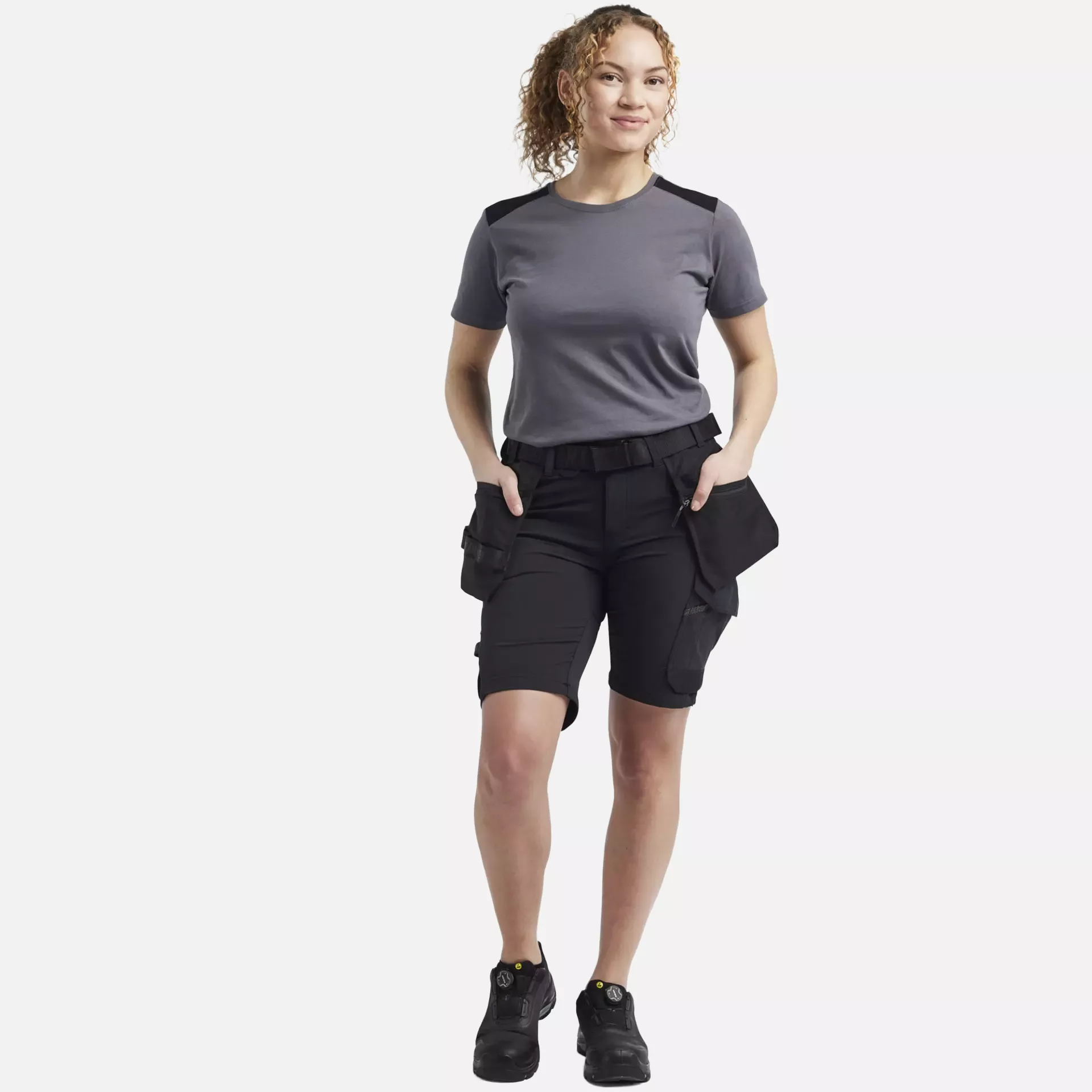 Blaklader 347910429699, Ladies T-Shirt, Medium Grey/Black, image 5